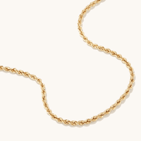 45cm Rope Chain in 9kt Bonded Gold Silver Filled Necklaces Bevilles 