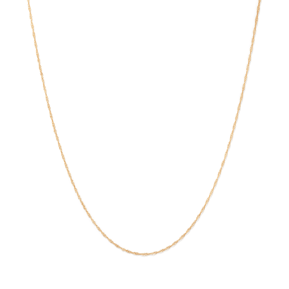 45cm Singapore Chain in 9kt Bonded Gold Silver Filled Necklaces Bevilles 