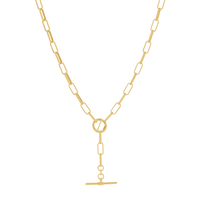 9kt Bonded Gold Silver Filled Paperclip Necklace Necklaces Bevilles 