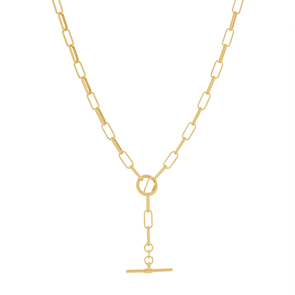 9kt Bonded Gold Silver Filled Paperclip Necklace Necklaces Bevilles 