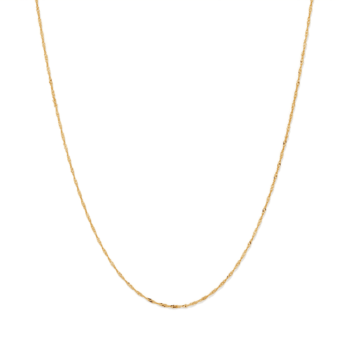 45cm Solid Singapore Chain in 9kt Yellow Gold Necklaces Bevilles 