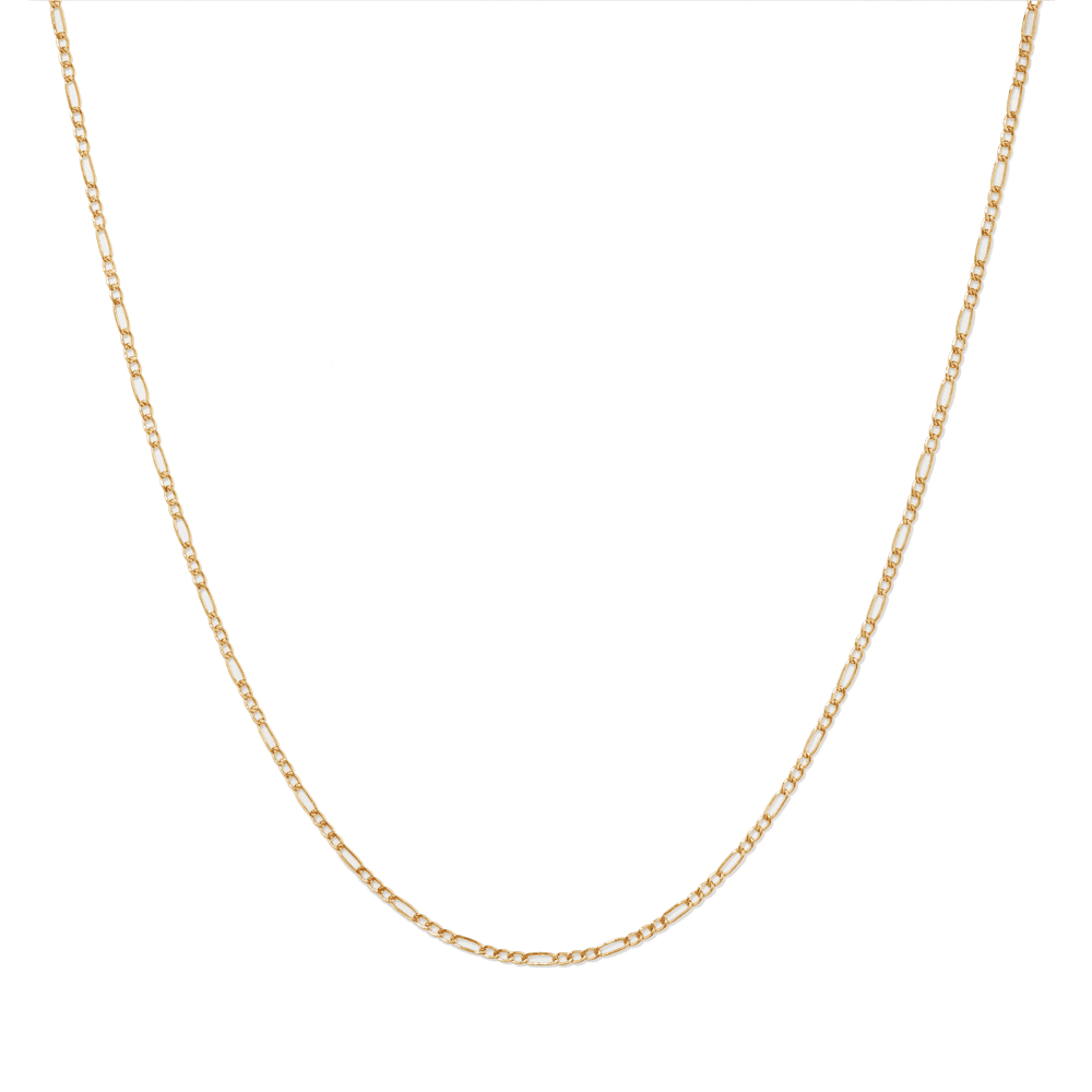 40cm Figaro Chain in 9kt Yellow Gold Necklaces Bevilles 