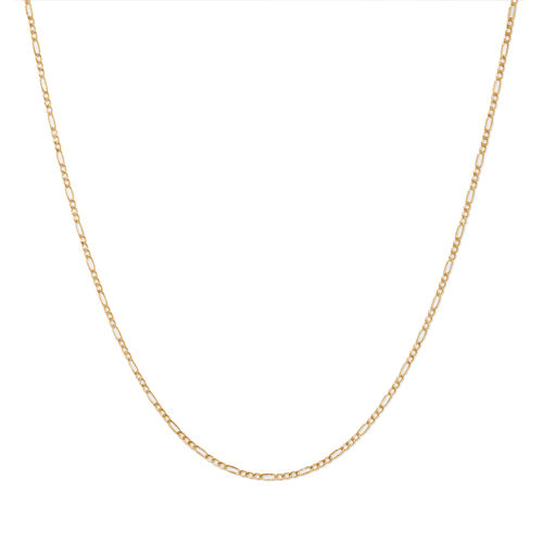 40cm Figaro Chain in 9kt Yellow Gold Necklaces Bevilles 