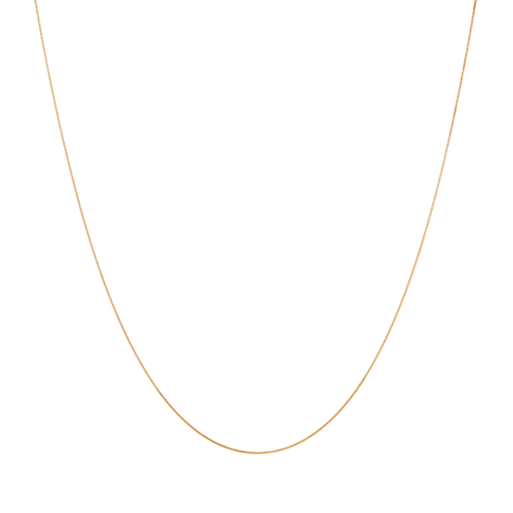 40cm Box Chain in 9kt Yellow Gold Necklaces Bevilles 