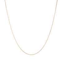40cm 8-Sided Box Chain in 9kt Yellow Gold Necklaces Bevilles 