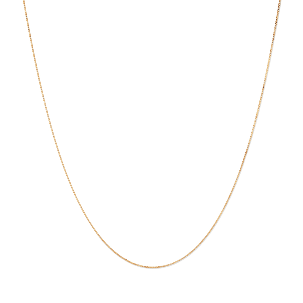 40cm 8-Sided Box Chain in 9kt Yellow Gold Necklaces Bevilles 
