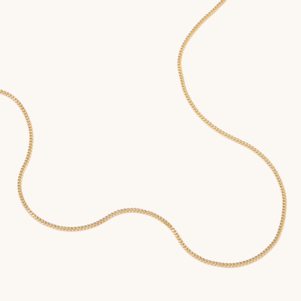 40cm Fine Curb Chain in 9kt Yellow Gold Necklaces Bevilles 