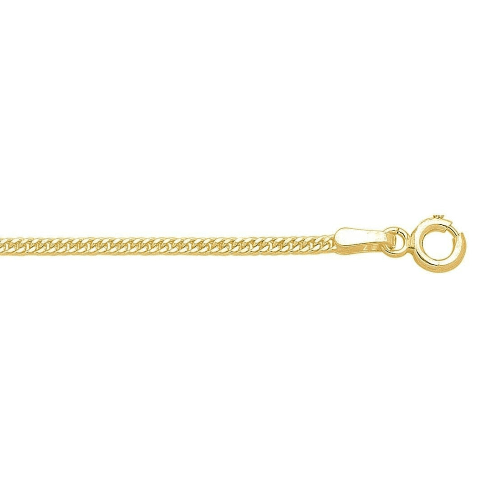 9kt Yellow Gold Curb Necklace Chain 40cm Necklaces Bevilles 