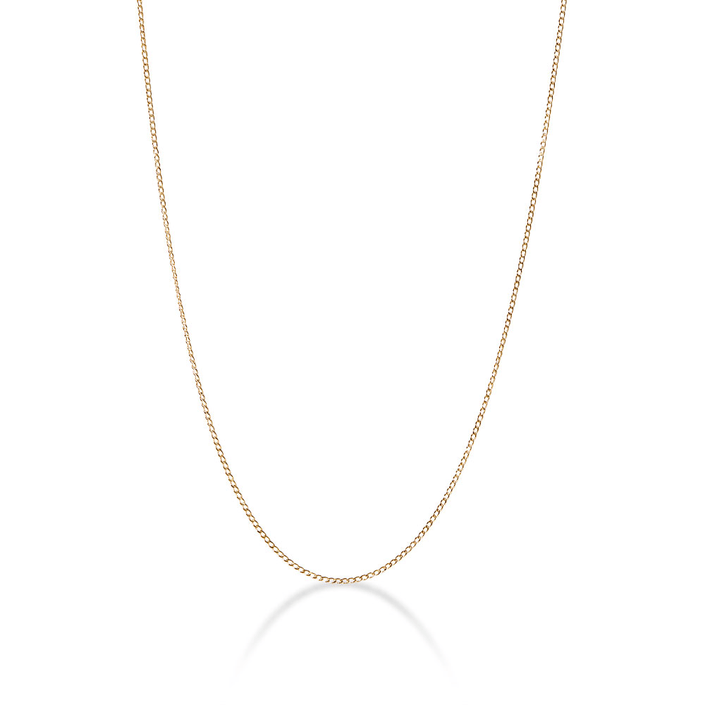 40cm Open Curb Chain in 9kt Yellow Gold Necklaces Bevilles 