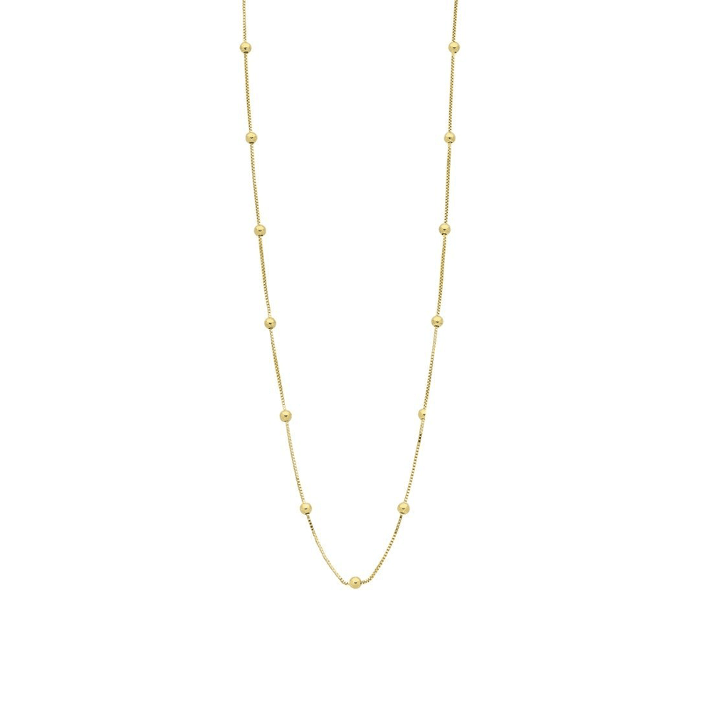 40cm Box and Ball Chain in 9kt Bonded Gold Silver Filled Necklaces Bevilles 