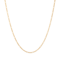 45cm Open Figaro Chain in 9kt Yellow Gold Necklaces Bevilles 