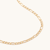 45cm Open Figaro Chain in 9kt Yellow Gold Necklaces Bevilles 
