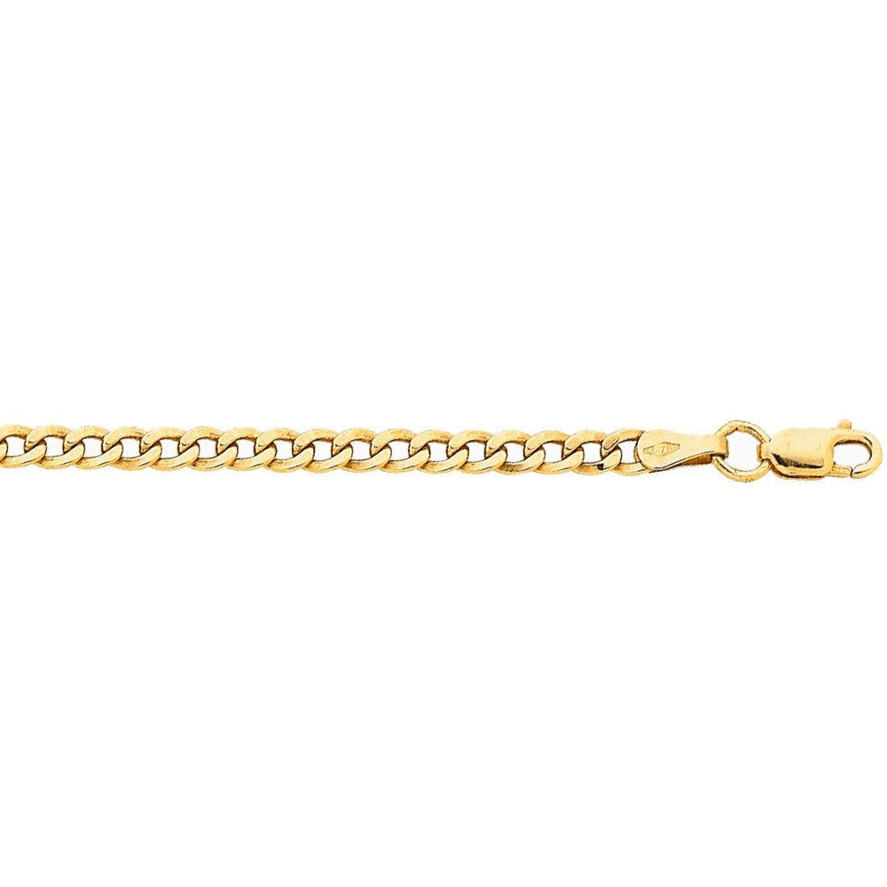 9kt Yellow Gold Curb Chain Necklace 45cm Necklaces Bevilles 