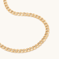 45cm Diamond Cut Curb Chain in 9kt Yellow Gold Necklaces Bevilles 