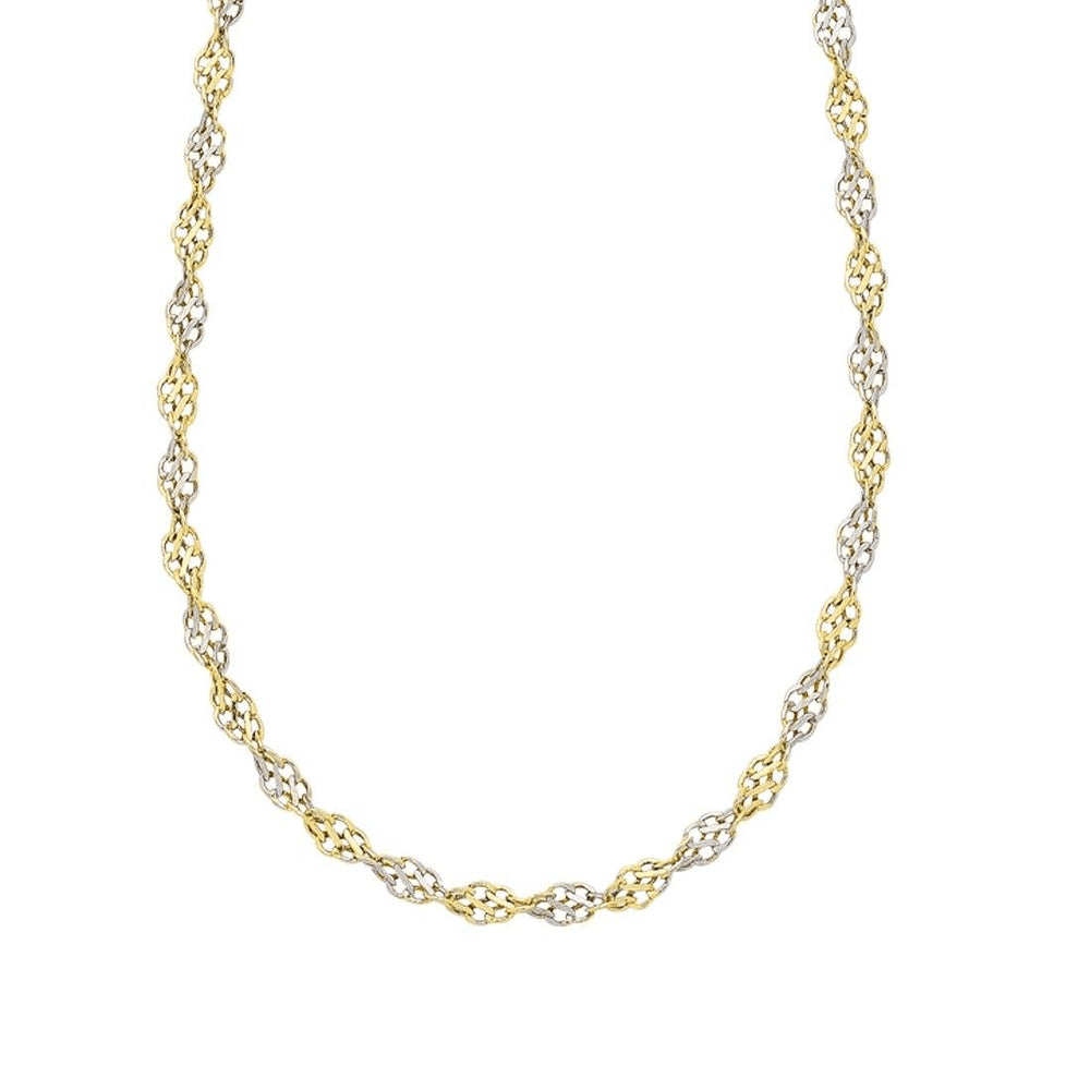 9kt Two Tone Gold Necklace Chain Necklaces Bevilles 