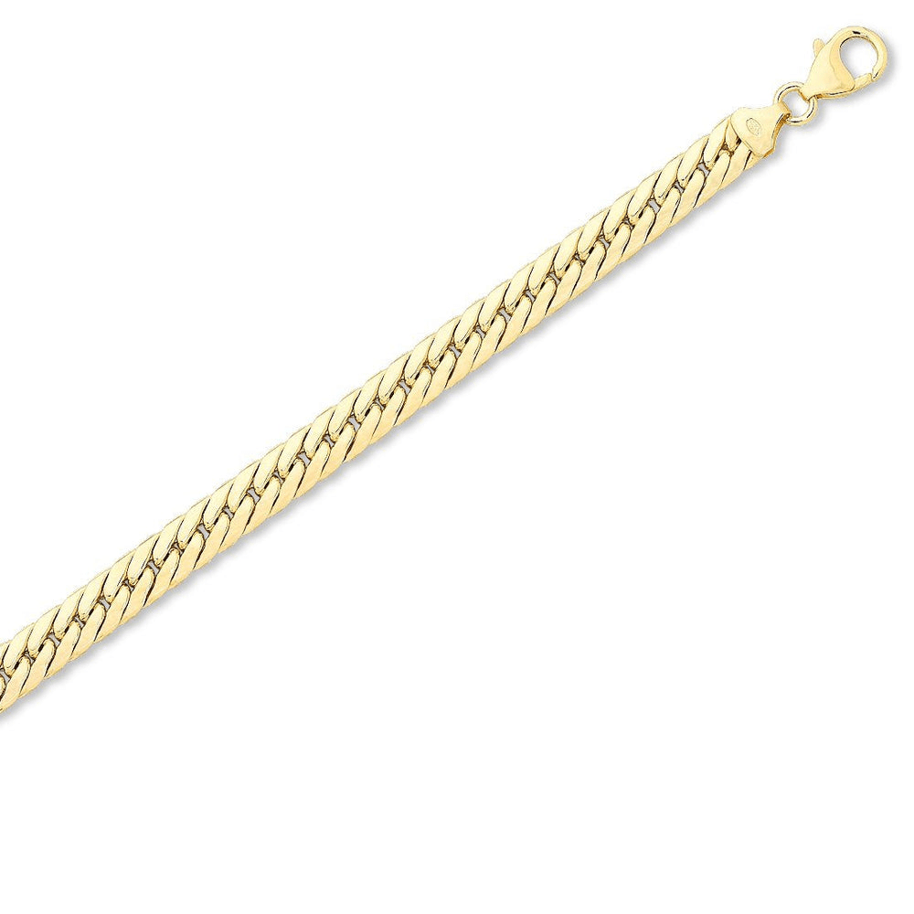 9kt Yellow Gold Herringbone Necklace 45cm Necklaces Bevilles 