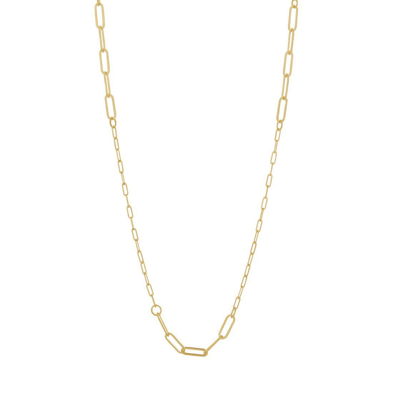 9ct Yellow Gold Silver Infused Fancy Oval Necklace Bevilles Jewellers 