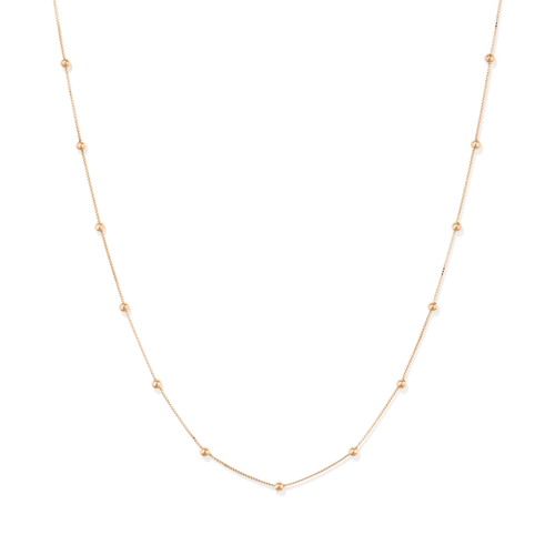 45cm Box and Ball Chain in 9kt Bonded Gold Silver Filled Necklaces Bevilles 