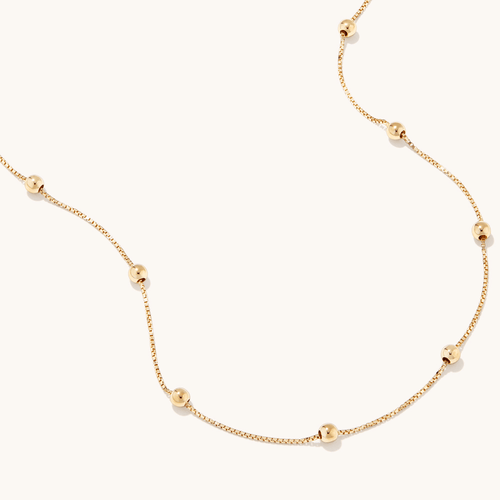 45cm Box and Ball Chain in 9kt Bonded Gold Silver Filled Necklaces Bevilles 