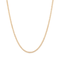 50cm Open Curb Chain in 9kt Bonded Gold Silver Filled Necklaces Bevilles 