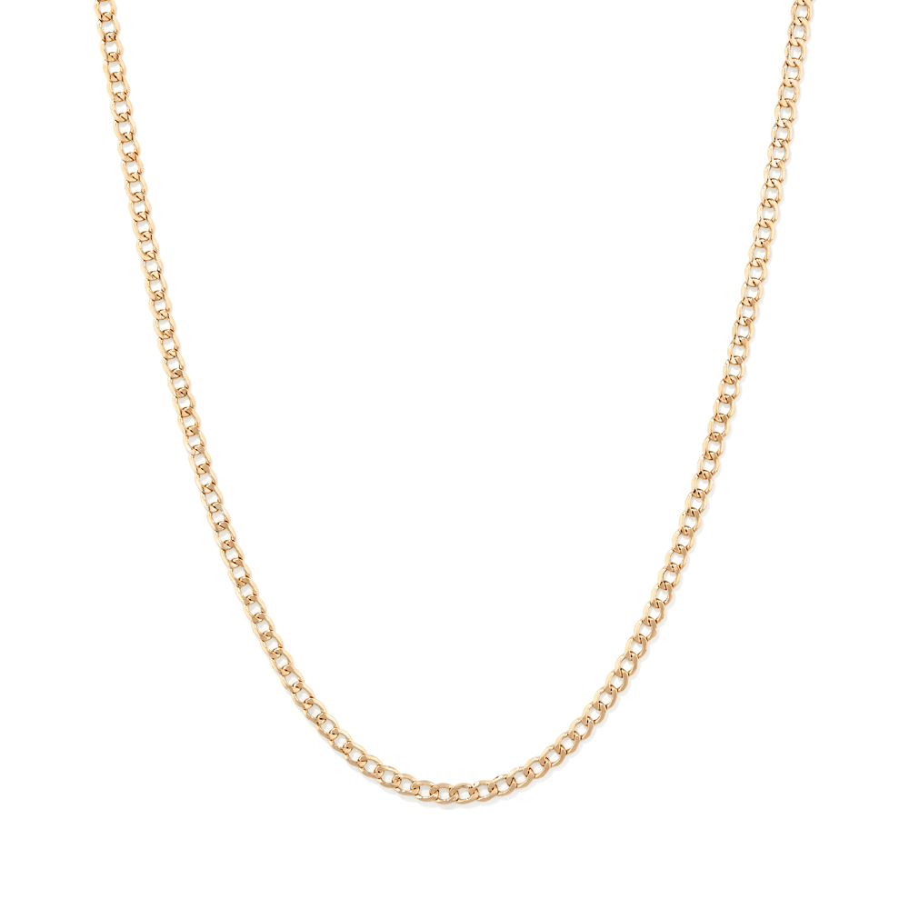 50cm Open Curb Chain in 9kt Bonded Gold Silver Filled Necklaces Bevilles 