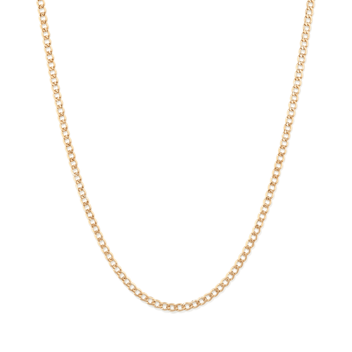 50cm Open Curb Chain in 9kt Yellow Bonded Gold Necklaces Bevilles 