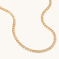50cm Open Curb Chain in 9kt Bonded Gold Silver Filled Necklaces Bevilles 