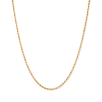 50cm Rope Chain in 9kt Bonded Gold Silver Filled Necklaces Bevilles 