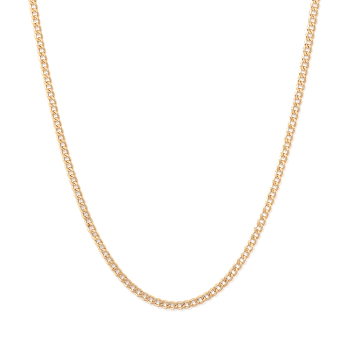 50cm Curb Chain in 9kt Yellow Bonded Gold Necklaces Bevilles 
