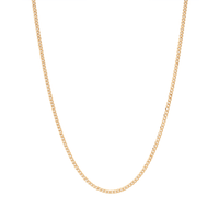 55cm Diamond Cut Curb Chain in 9kt Yellow Gold Necklaces Bevilles 