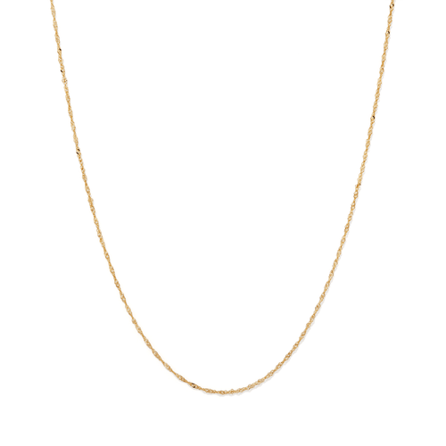 55cm Solid Singapore Chain in 9kt Yellow Gold Necklaces Bevilles 