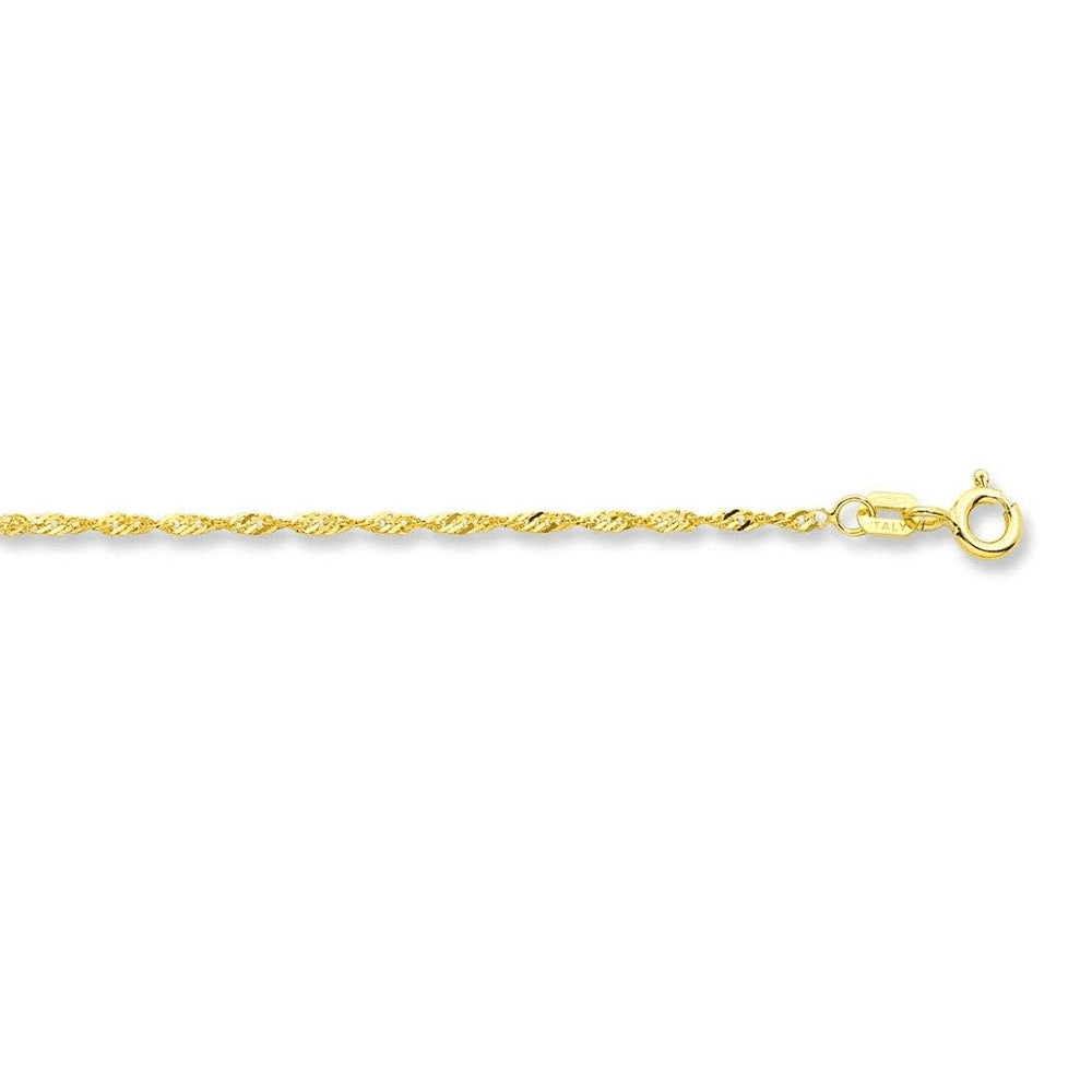 55cm Singapore Chain in 9kt Yellow Gold Necklaces Bevilles 