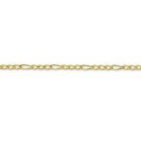 55cm Figaro Chain in 9kt Yellow Gold Necklaces Bevilles 