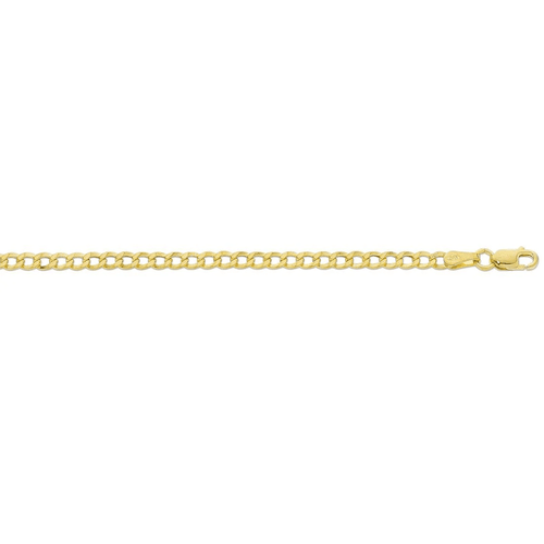 9kt Yellow Gold 55cm Curb Chain Necklace Necklaces Bevilles 