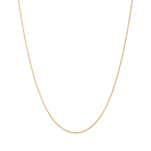 55cm Flat Curb Chain in 9kt Yellow Gold Necklaces Bevilles 