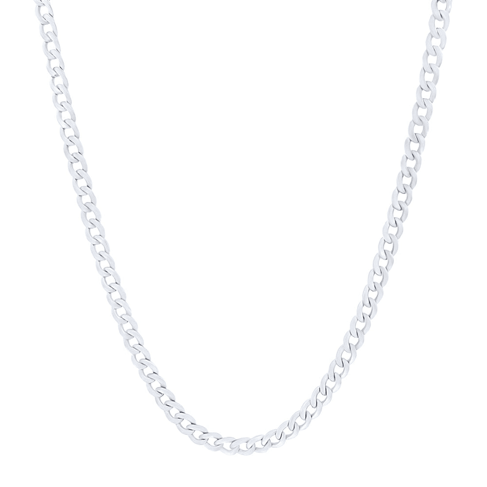 Curb Chain Necklace in 9kt Bonded Gold Silver Filled 55cm Necklaces Bevilles 
