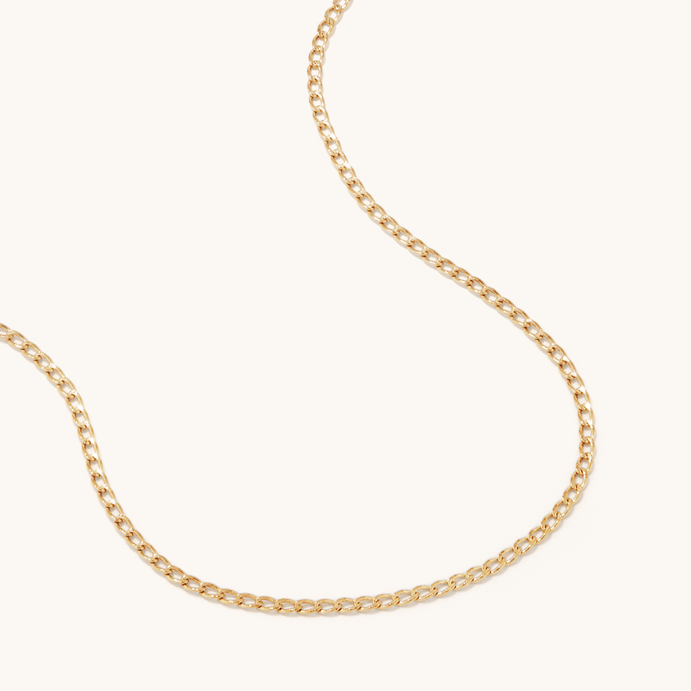 9kt Yellow Gold Diamond Cut Curb Necklace 55cm Necklaces Bevilles 