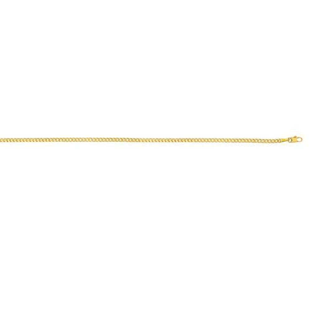 60 Gauge Curb 9kt Yellow Gold Necklace 55cm Necklaces Bevilles 