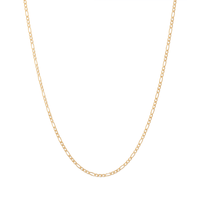 55cm Open Figaro Chain in 9kt Yellow Gold Necklaces Bevilles 
