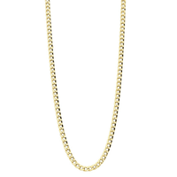 55cm Hollow Curb Chain in 9kt Yellow Gold Necklaces Bevilles 