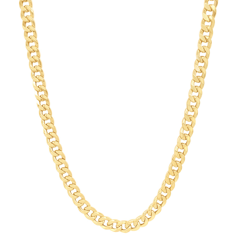 55cm Oval Curb Chain in 9kt Yellow Gold Necklaces Bevilles 