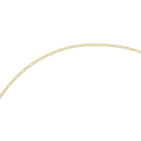 9kt Yellow Gold Hollow Figaro Chain Necklace 55cm Necklaces Bevilles 