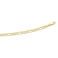 55cm Flat Figaro Chain in 9kt Yellow Gold Necklaces Bevilles 