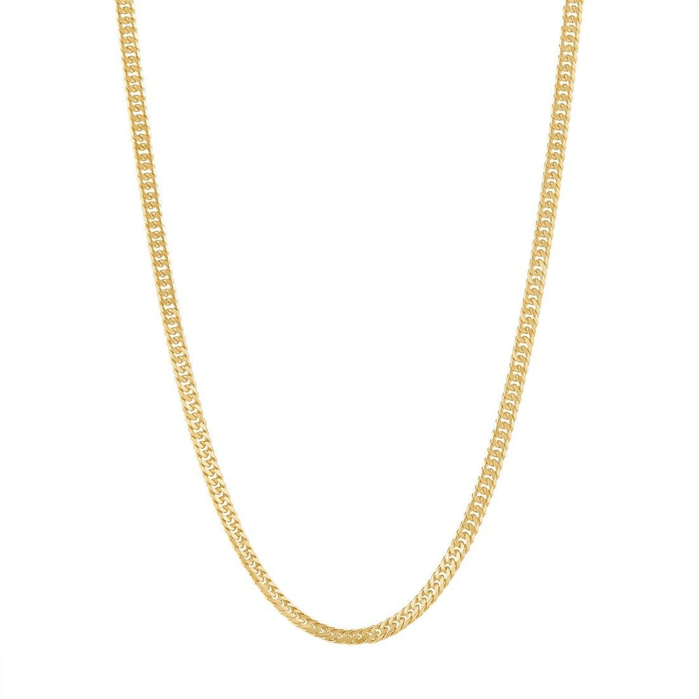 9kt Yellow Gold Diamond Cut Curb Chain Necklace 50cm Necklaces Bevilles 