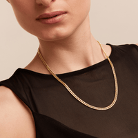 9kt Yellow Gold Diamond Cut Curb Chain Necklace 50cm Necklaces Bevilles 