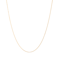 46cm Box Chain in 9kt Yellow Gold Necklaces Bevilles 