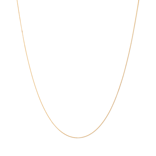 46cm Box Chain in 9kt Yellow Gold Necklaces Bevilles 