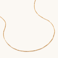 46cm Box Chain in 9kt Yellow Gold Necklaces Bevilles 