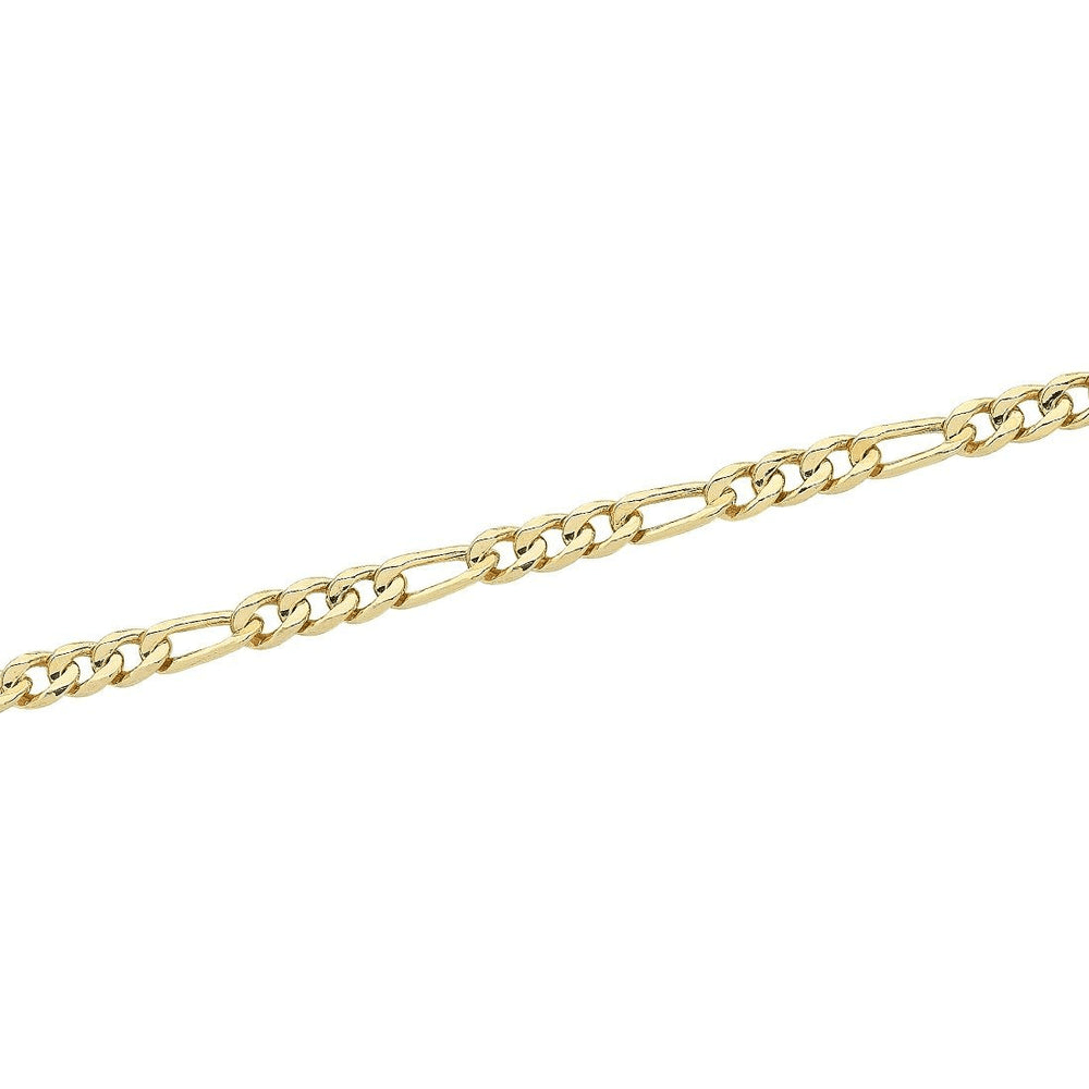 9kt Yellow Gold Figaro 3/1 Chain Necklace 50cm Necklaces Bevilles 