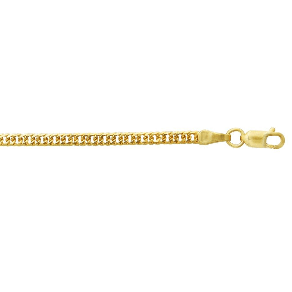 9kt Yellow Gold Diamond Cut Curb Chain Necklace 50cm Necklaces Bevilles 